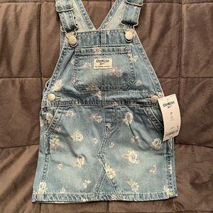 Toddler girl bib overall dress